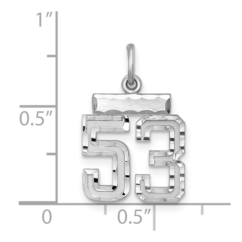 Sterlingsilber Rhodiniert Diamantiert #53 Charm