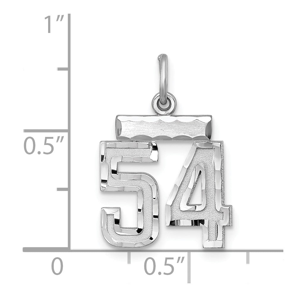 Sterlingsilber Rhodiniert Diamantiert #54 Charm