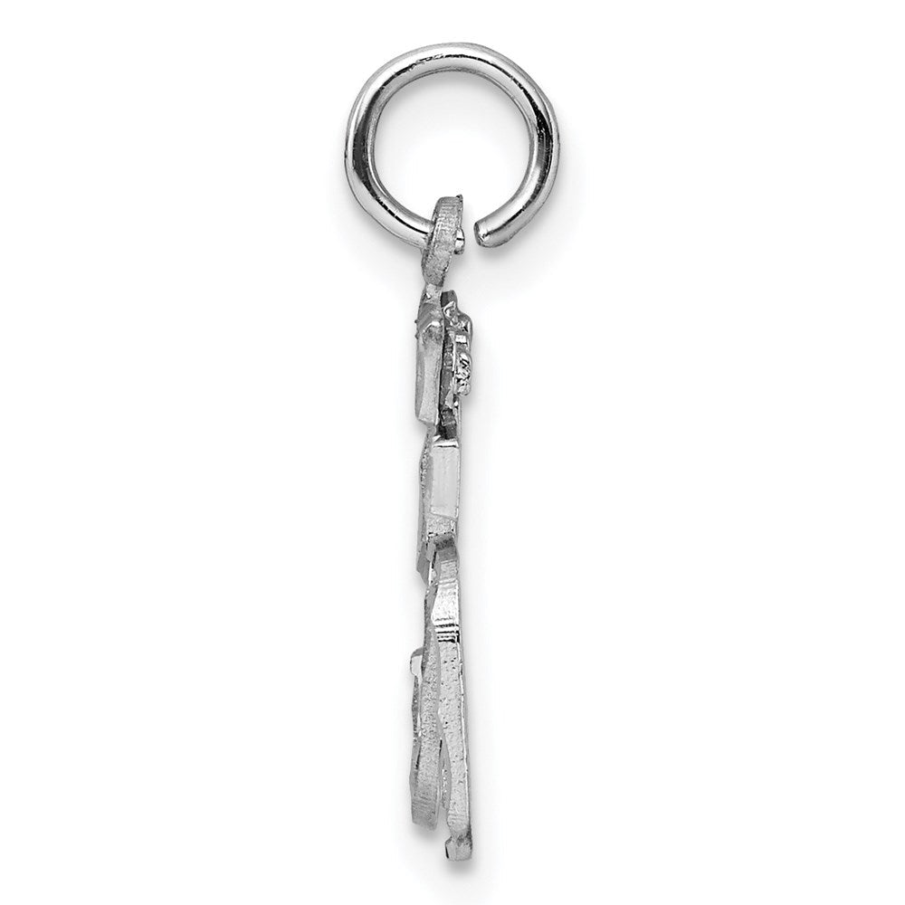 Sterlingsilber Rhodiniert Diamantiert #55 Charm