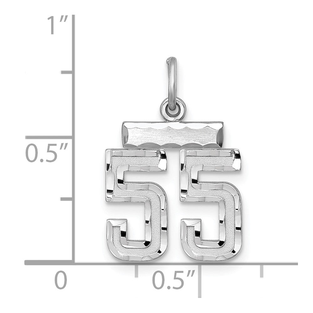 Sterlingsilber Rhodiniert Diamantiert #55 Charm