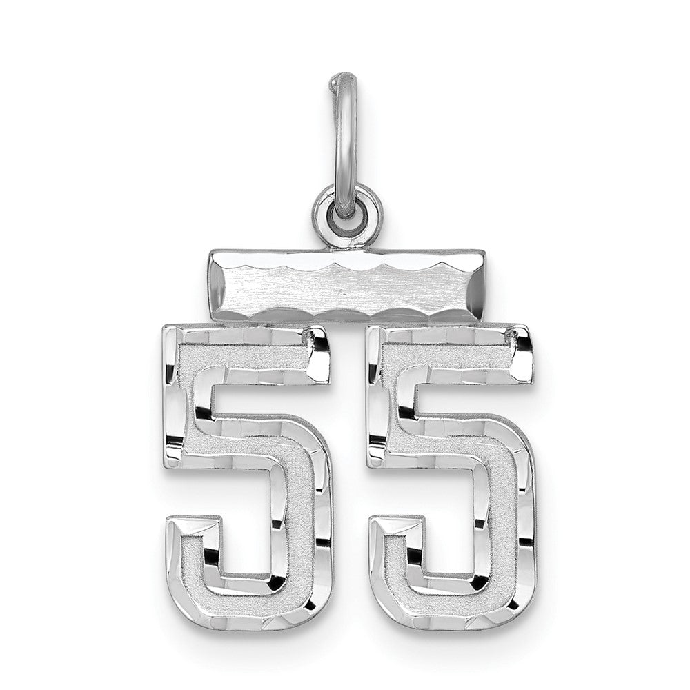 Sterlingsilber Rhodiniert Diamantiert #55 Charm