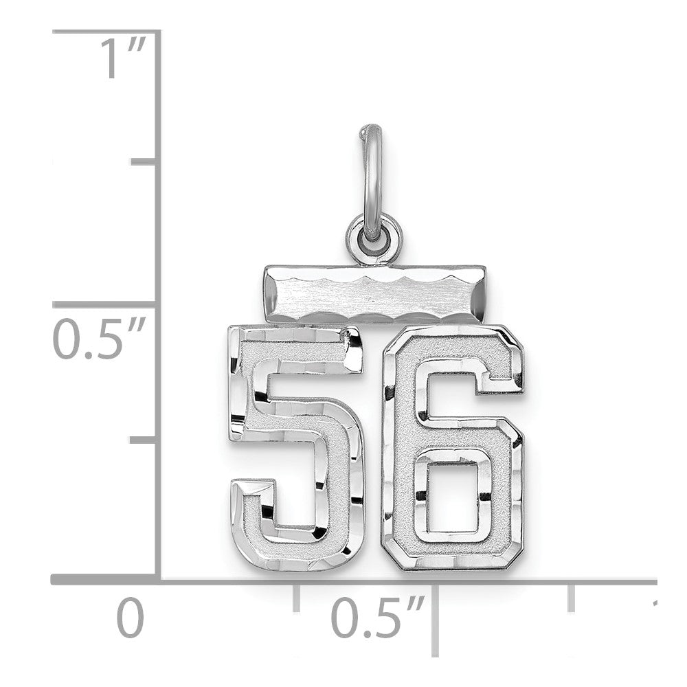 Sterlingsilber Rhodiniert Diamantiert #56 Charm