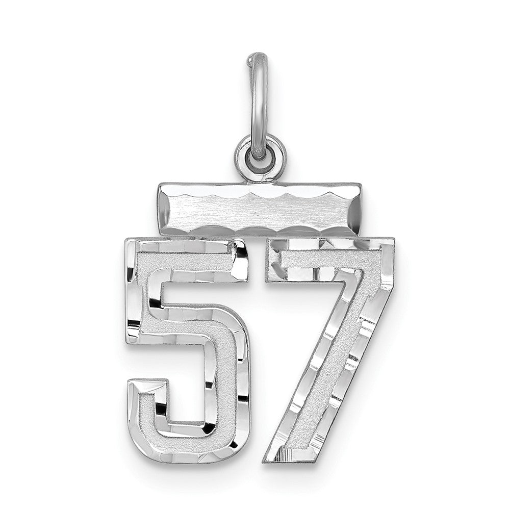 Sterlingsilber Rhodiniert Diamantiert #57 Charm