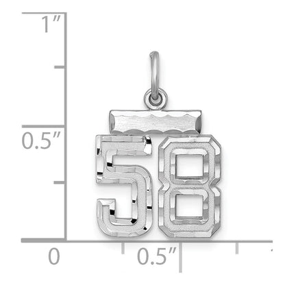 Sterlingsilber Rhodiniert Diamantiert #58 Charm