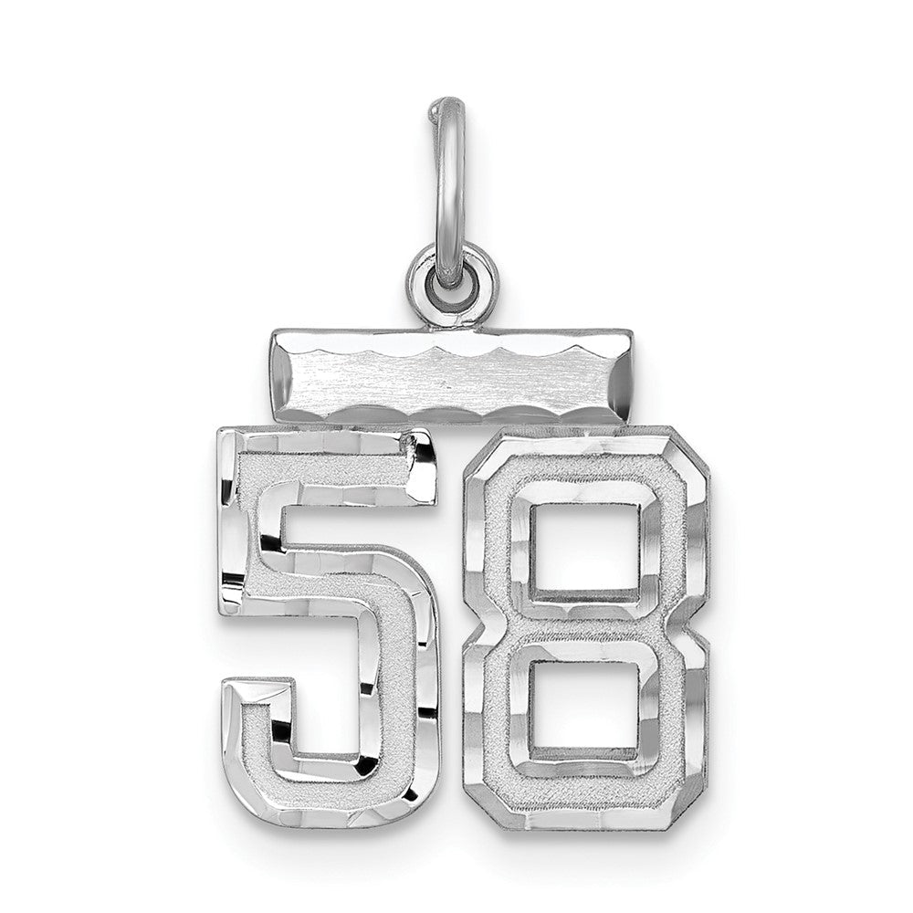 Sterlingsilber Rhodiniert Diamantiert #58 Charm