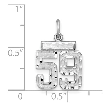Sterlingsilber Rhodiniert Diamantiert #59 Charm
