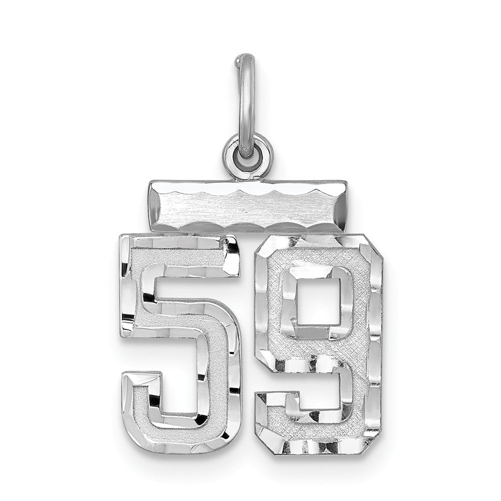 Sterlingsilber Rhodiniert Diamantiert #59 Charm
