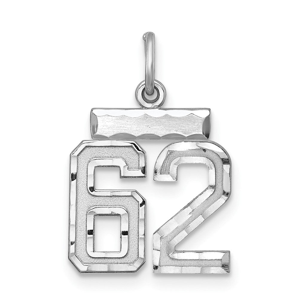 Sterlingsilber Rhodiniert Diamantiert #62 Charm