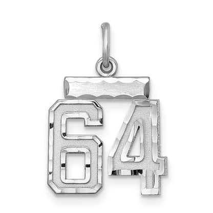 Sterlingsilber Rhodiniert Diamantiert #64 Charm