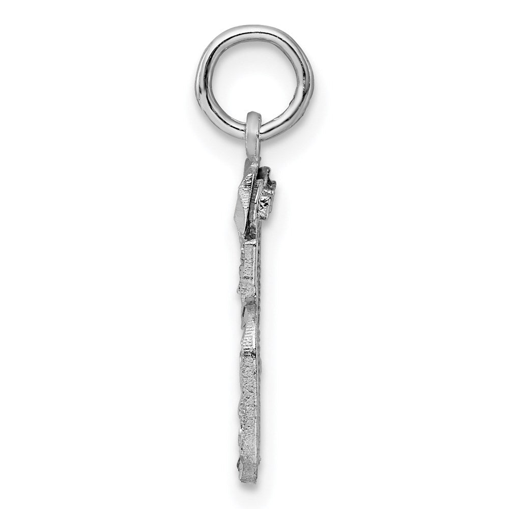 Sterlingsilber Rhodiniert Diamantiert #65 Charm