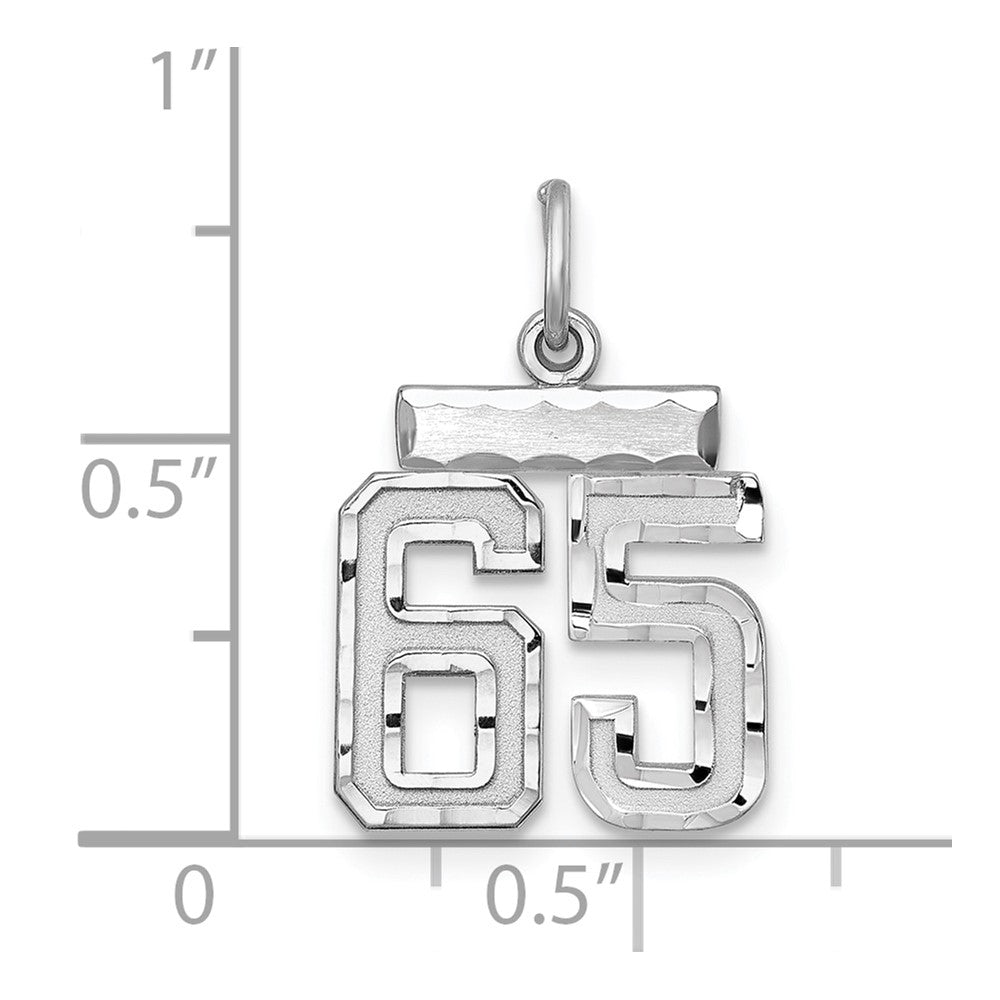 Sterlingsilber Rhodiniert Diamantiert #65 Charm