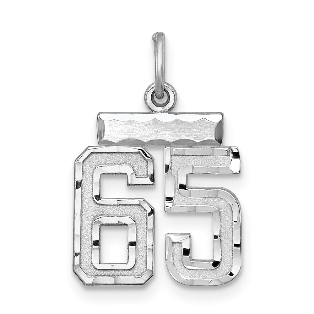 Sterlingsilber Rhodiniert Diamantiert #65 Charm