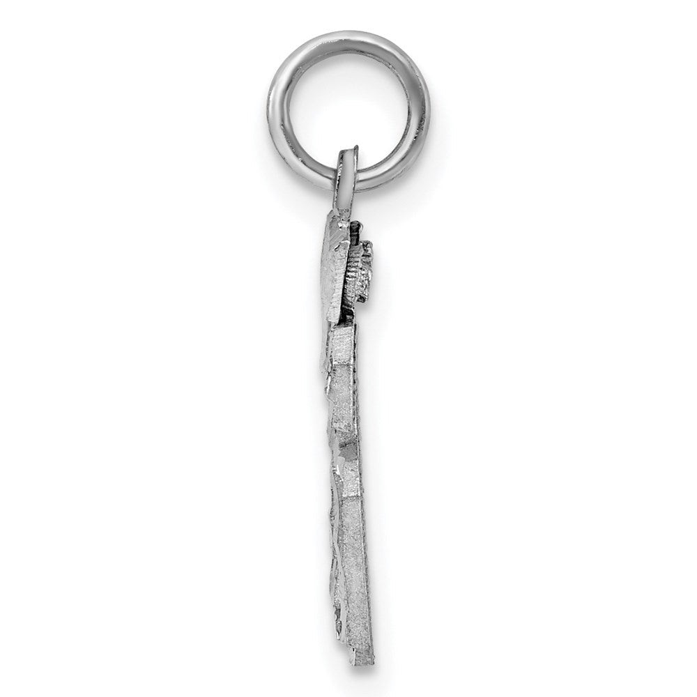 Sterlingsilber Rhodiniert Diamantiert #66 Charm