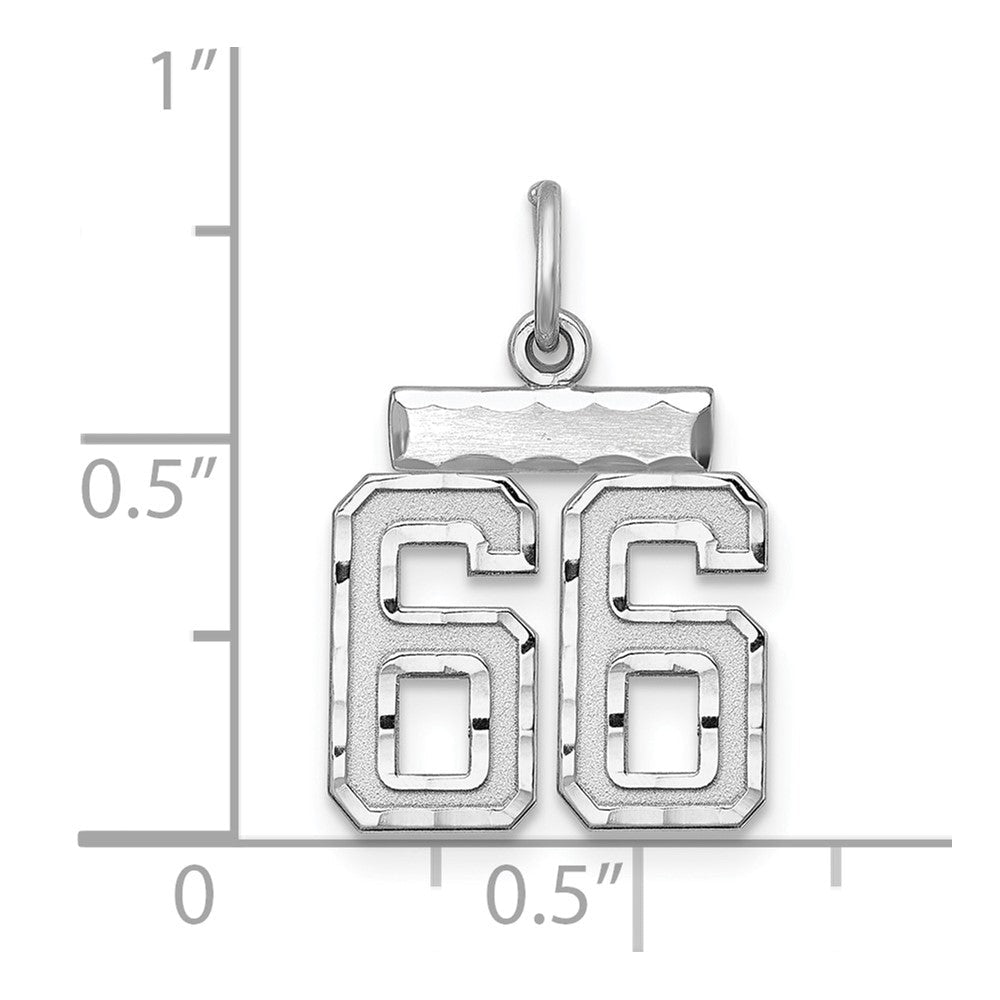 Sterlingsilber Rhodiniert Diamantiert #66 Charm