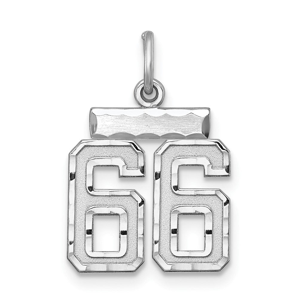 Sterlingsilber Rhodiniert Diamantiert #66 Charm