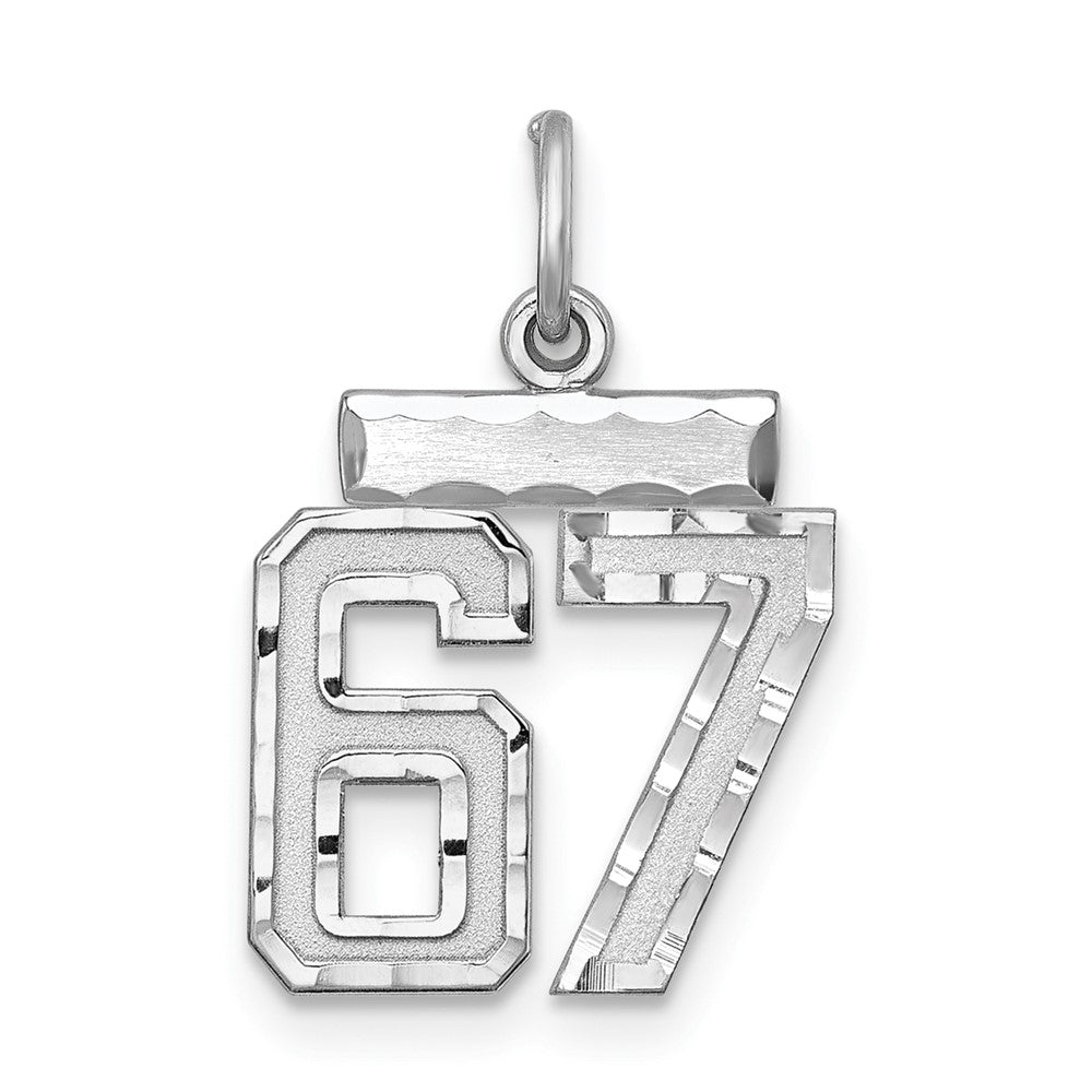 Sterlingsilber Rhodiniert Diamantiert #67 Charm