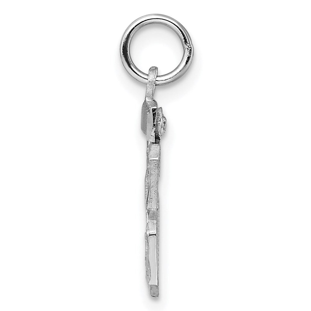 Sterlingsilber Rhodiniert Diamantiert #68 Charm