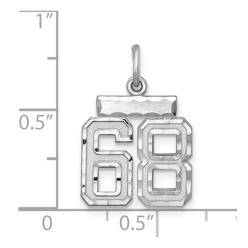 Sterlingsilber Rhodiniert Diamantiert #68 Charm
