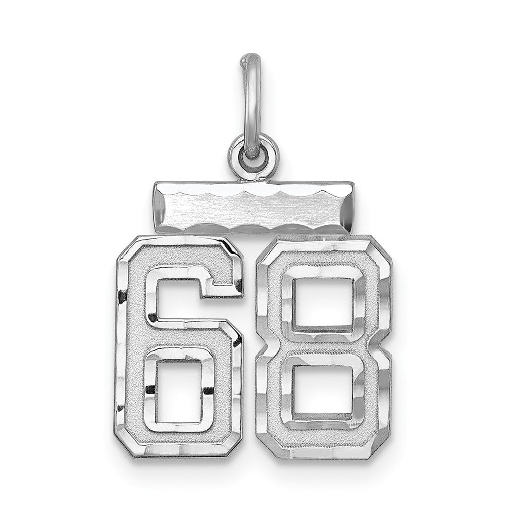 Sterlingsilber Rhodiniert Diamantiert #68 Charm