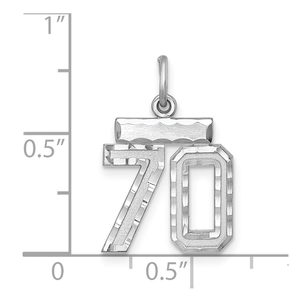 Sterlingsilber Rhodiniert Diamantiert #70 Charm