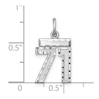 Sterlingsilber Rhodiniert Diamantiert #71 Charm