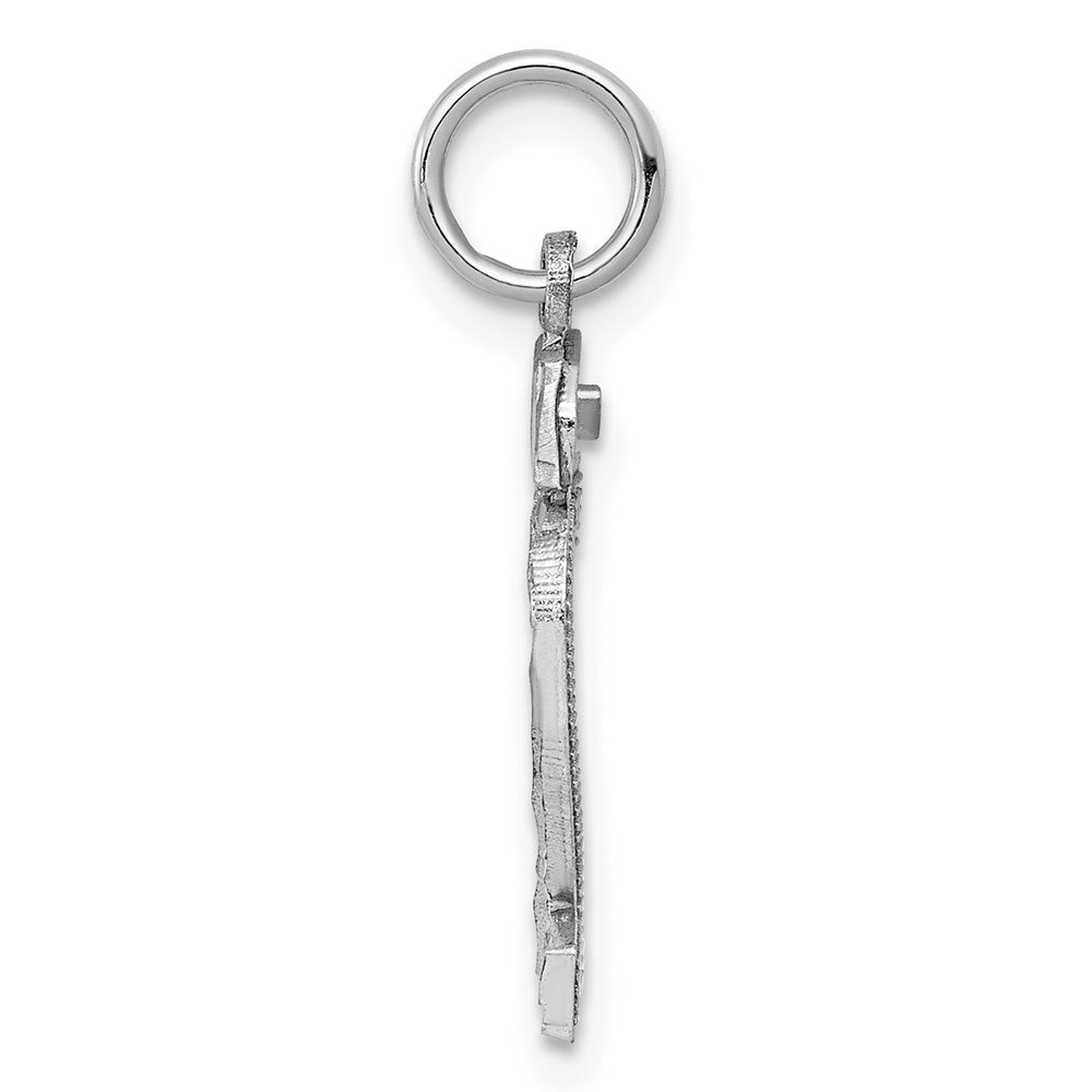 Sterlingsilber Rhodiniert Diamantiert #72 Charm