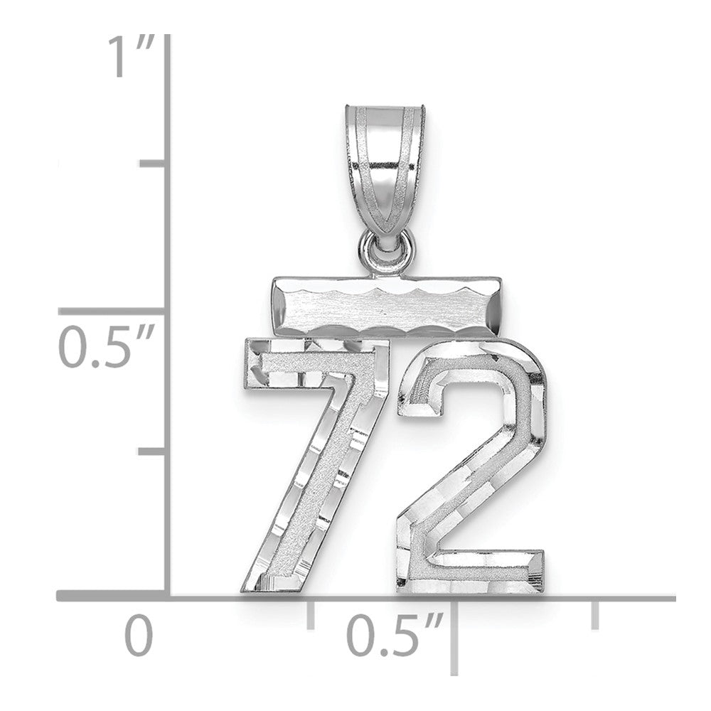 Sterlingsilber Rhodiniert Diamantiert #72 Charm