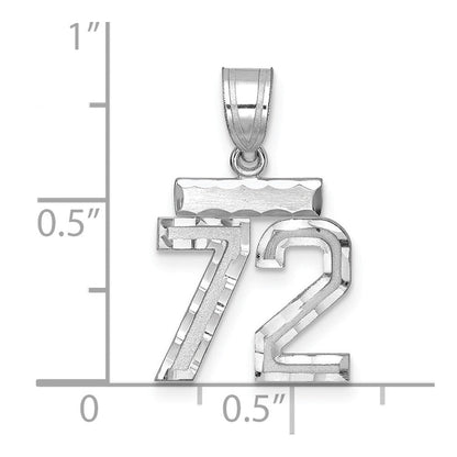 Sterlingsilber Rhodiniert Diamantiert #72 Charm