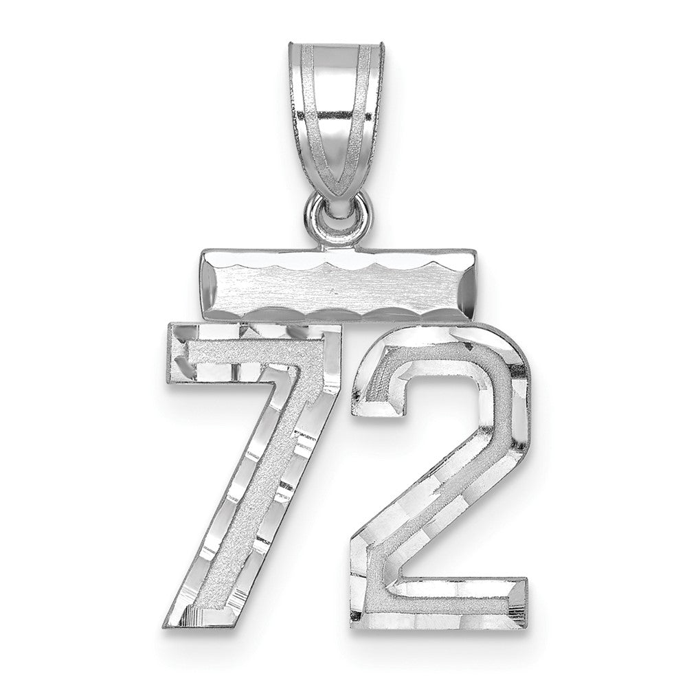 Sterlingsilber Rhodiniert Diamantiert #72 Charm