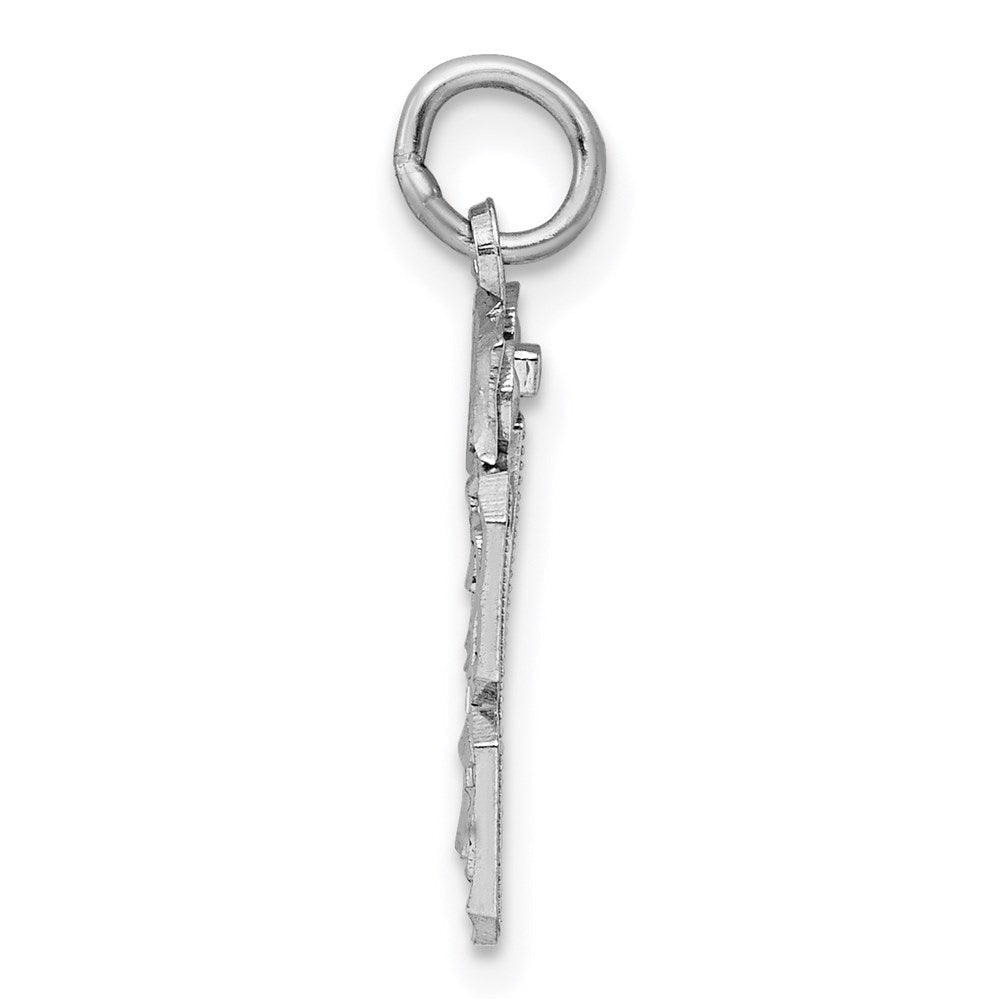 Sterlingsilber Rhodiniert Diamantiert #73 Charm