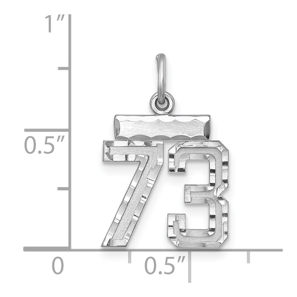 Sterlingsilber Rhodiniert Diamantiert #73 Charm