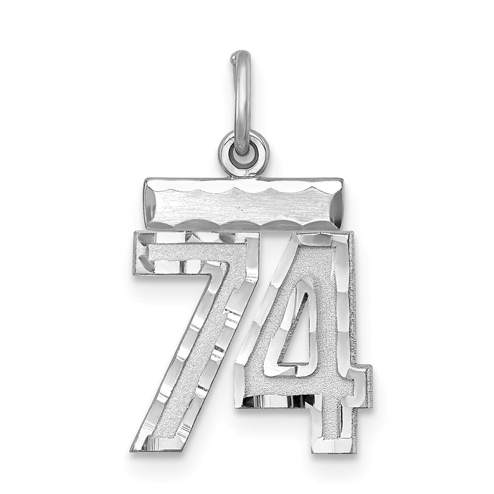 Sterlingsilber Rhodiniert Diamantiert #74 Charm