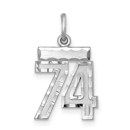 Sterlingsilber Rhodiniert Diamantiert #74 Charm