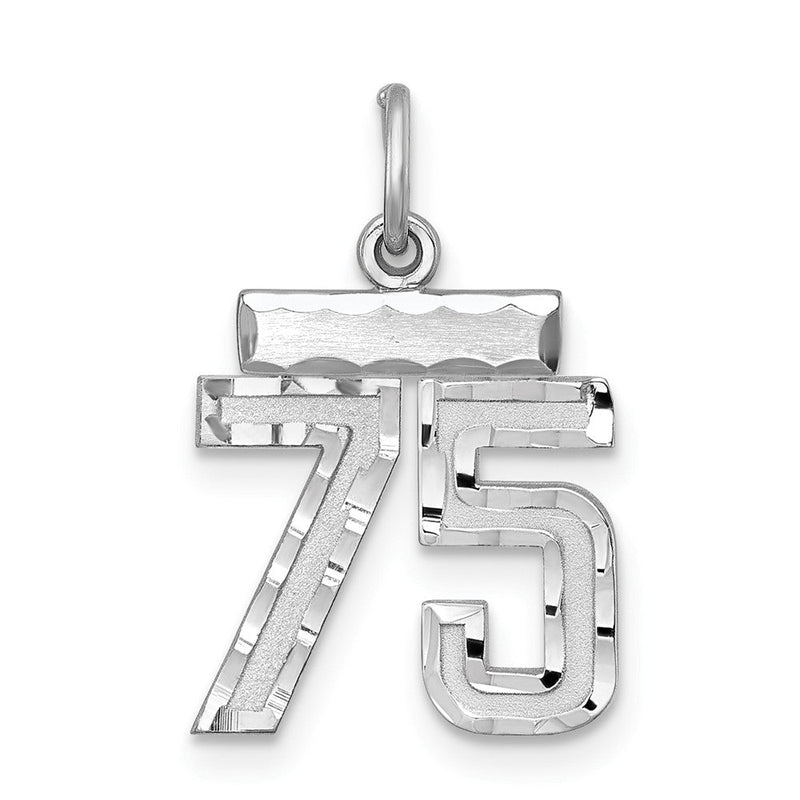 Sterlingsilber Rhodiniert Diamantiert #75 Charm