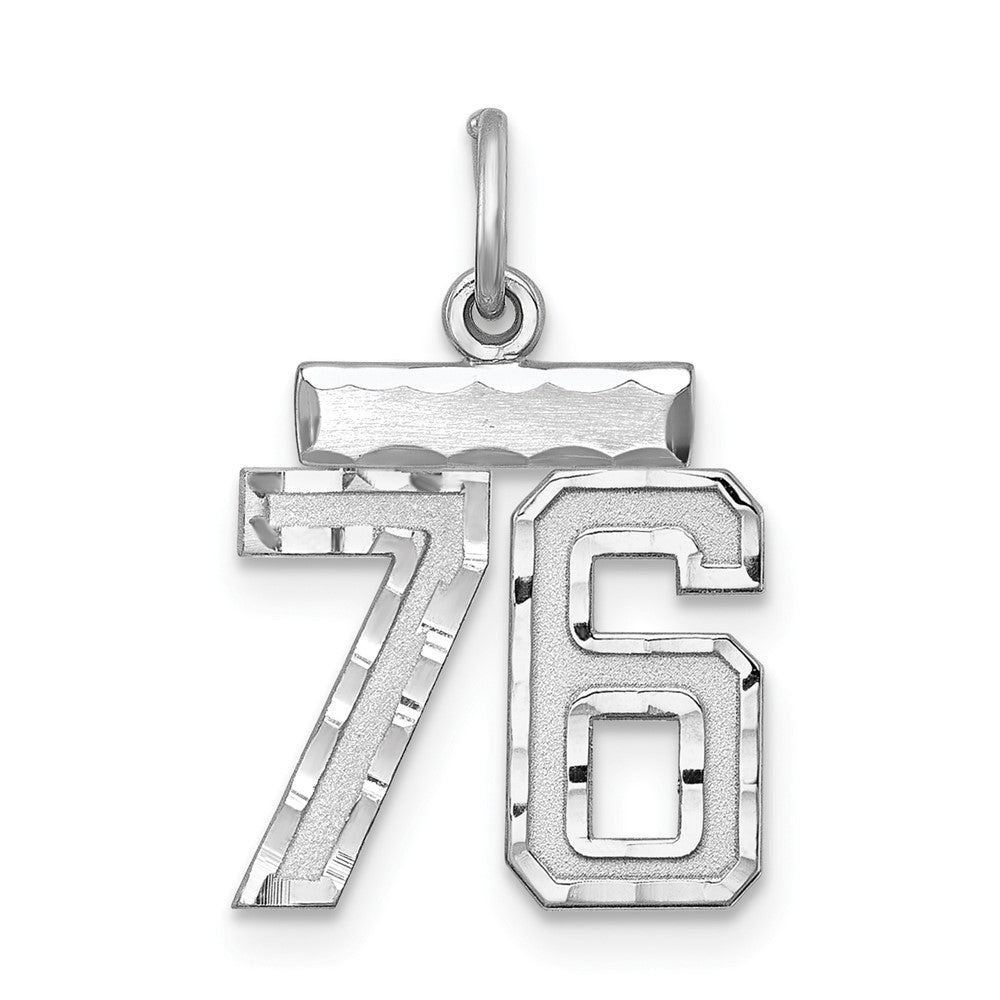 Sterlingsilber Rhodiniert Diamantiert #76 Charm