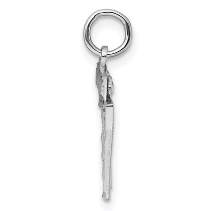 Sterlingsilber Rhodiniert Diamantiert #77 Charm