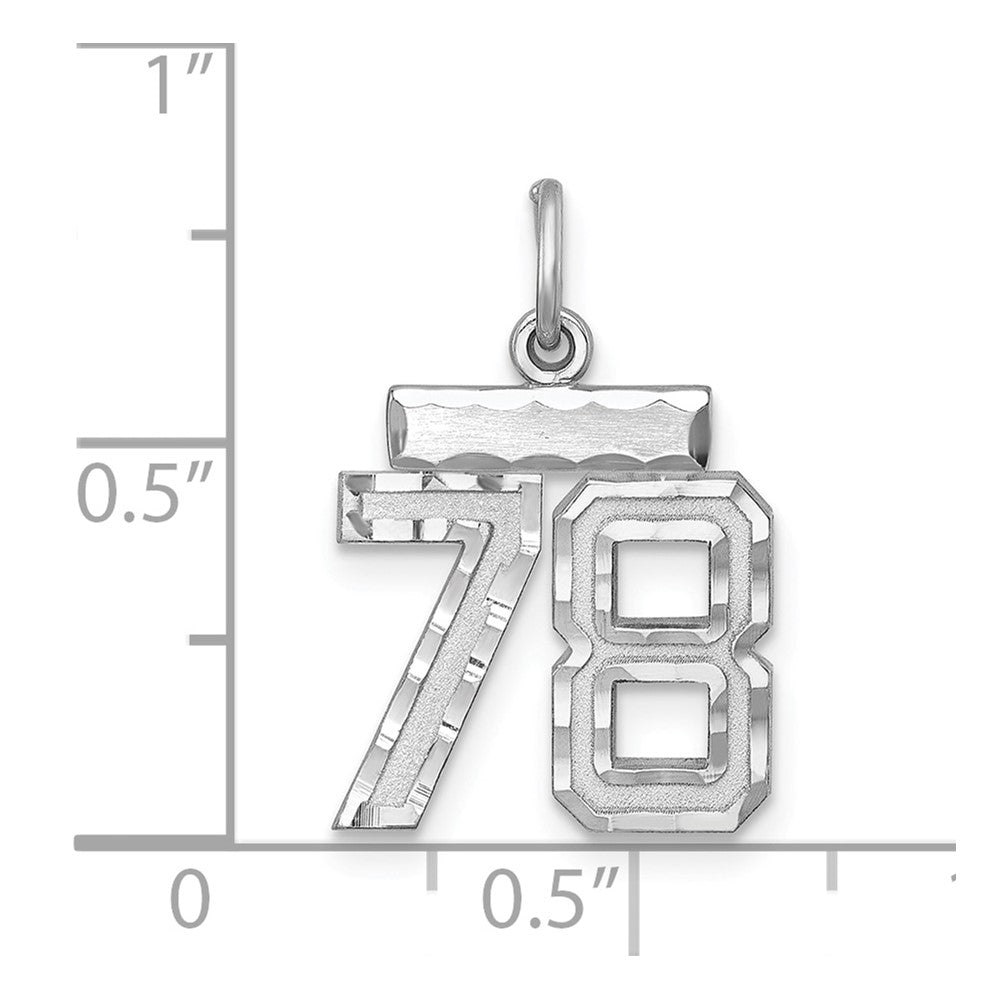 Sterlingsilber Rhodiniert Diamantiert #78 Charm