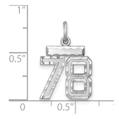 Sterlingsilber Rhodiniert Diamantiert #78 Charm
