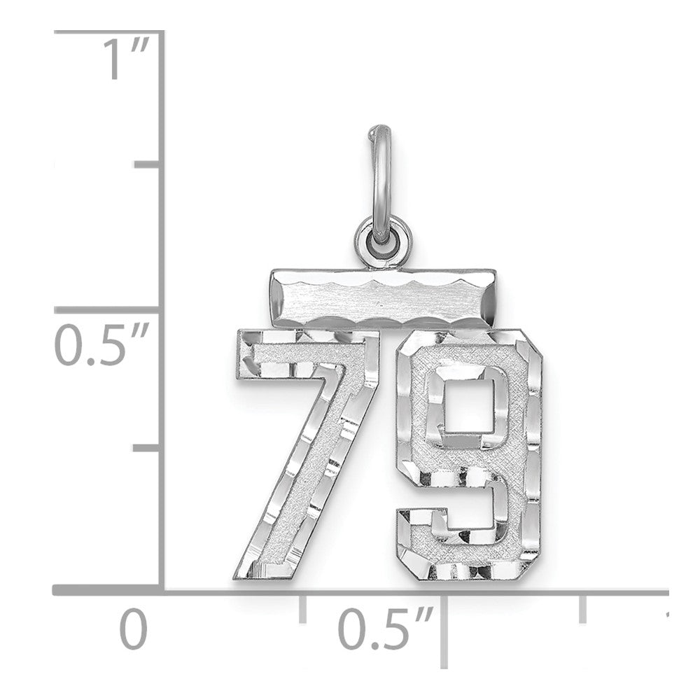 Sterlingsilber Rhodiniert Diamantiert #79 Charm