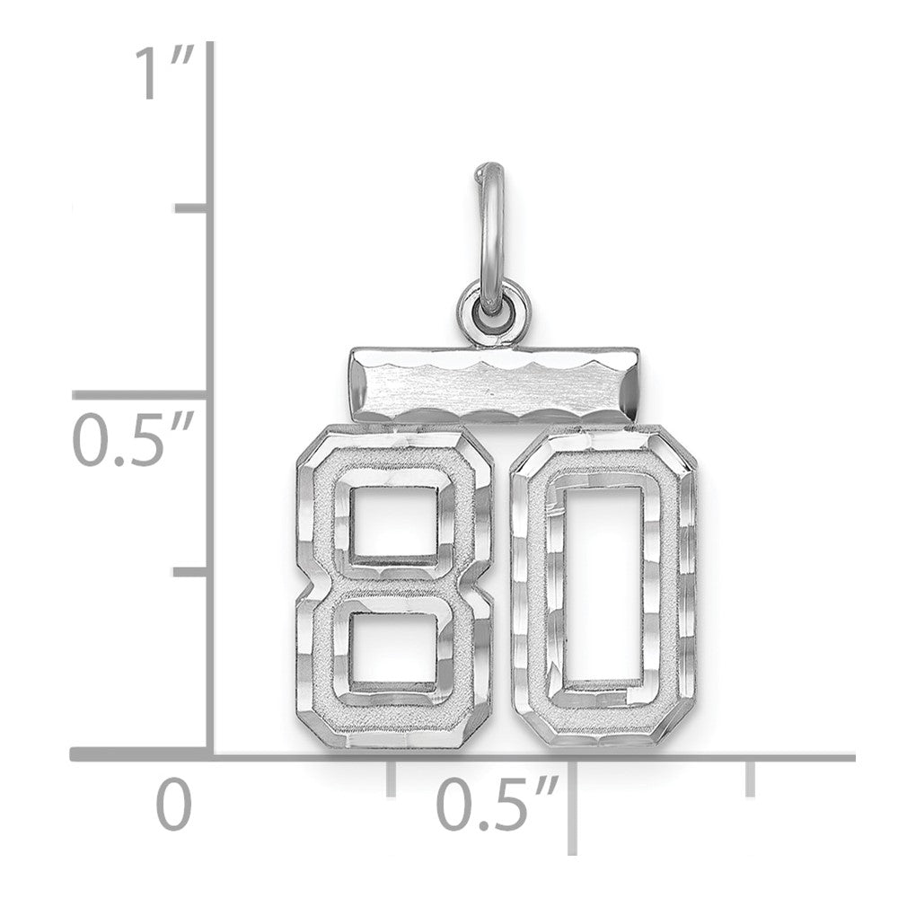 Sterlingsilber Rhodiniert Diamantiert #80 Charm