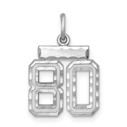 Sterlingsilber Rhodiniert Diamantiert #80 Charm