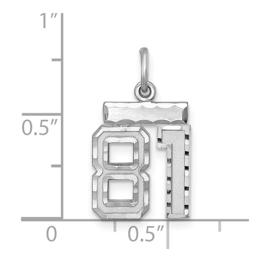 Sterlingsilber Rhodiniert Diamantiert #81 Charm