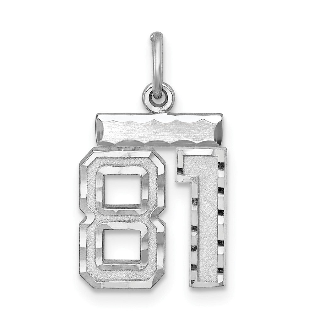 Sterlingsilber Rhodiniert Diamantiert #81 Charm