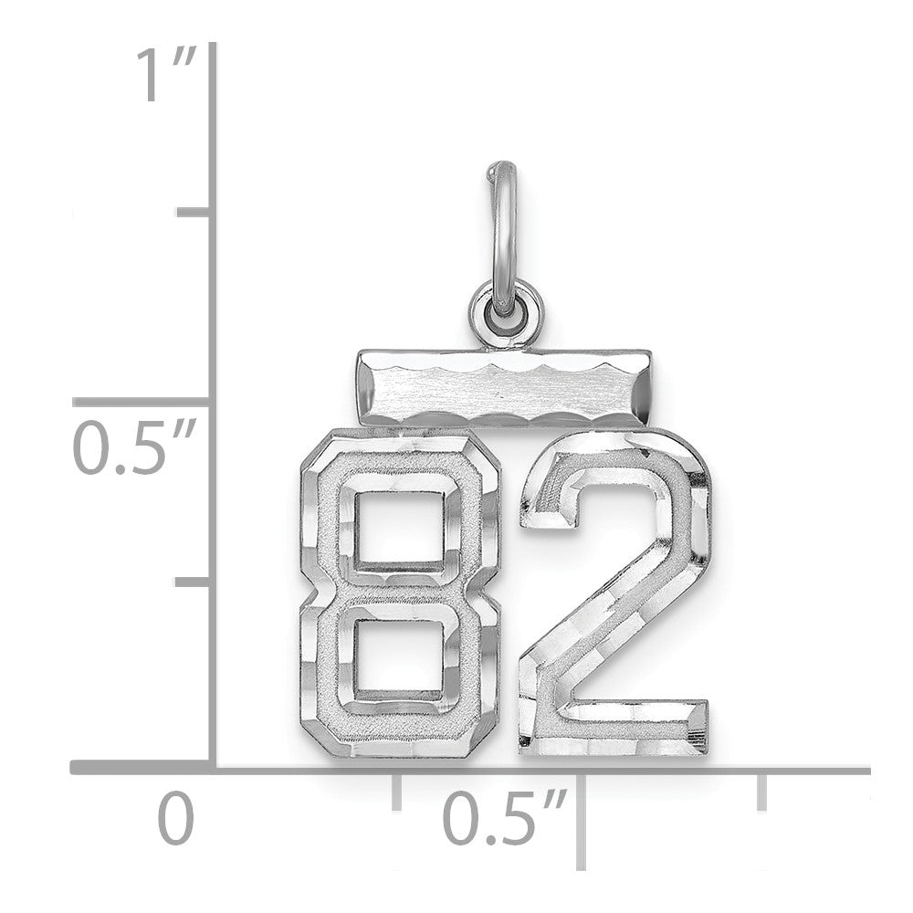 Sterlingsilber Rhodiniert Diamantiert #82 Charm