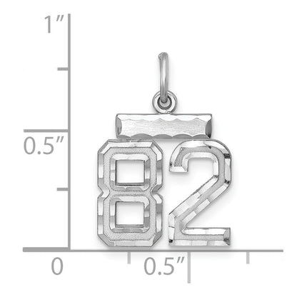 Sterlingsilber Rhodiniert Diamantiert #82 Charm