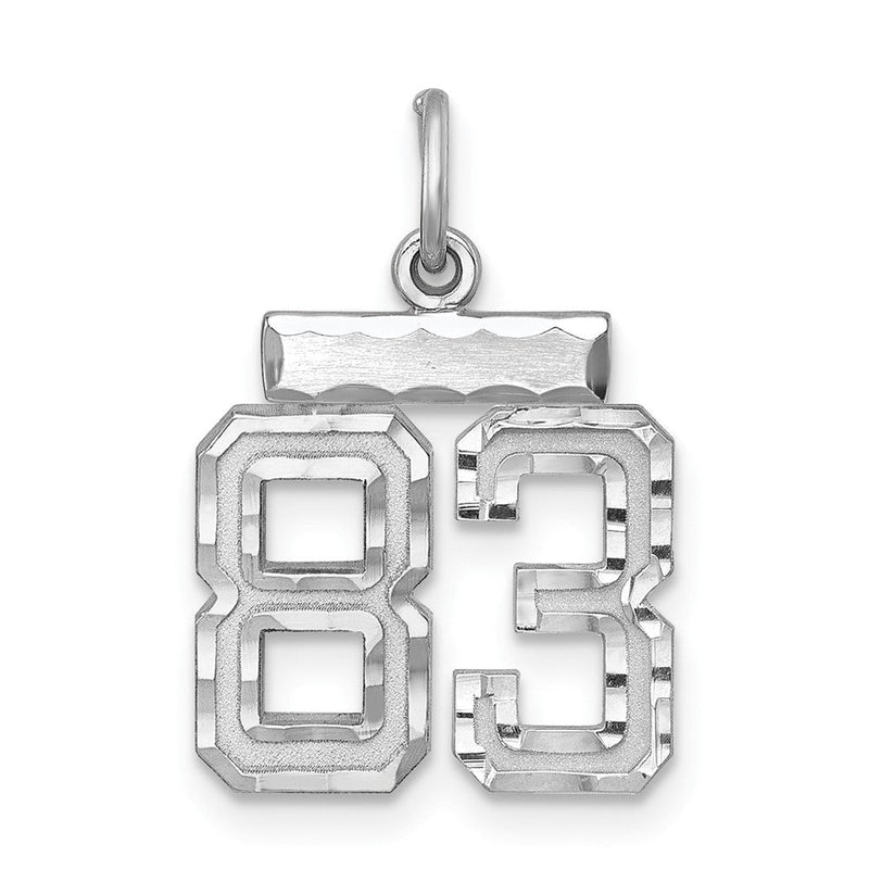 Sterlingsilber Rhodiniert Diamantiert #83 Charm