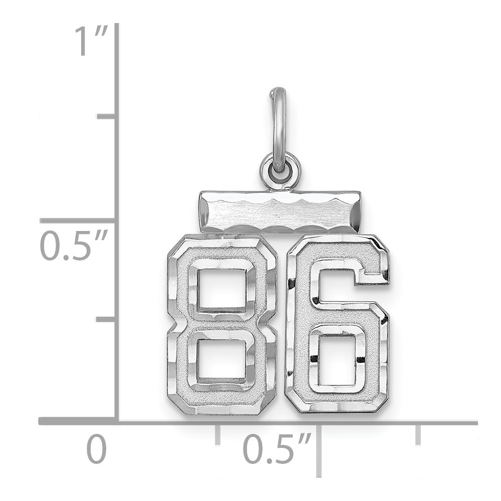 Sterlingsilber Rhodiniert Diamantiert #86 Charm