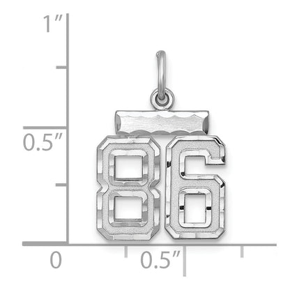 Sterlingsilber Rhodiniert Diamantiert #86 Charm