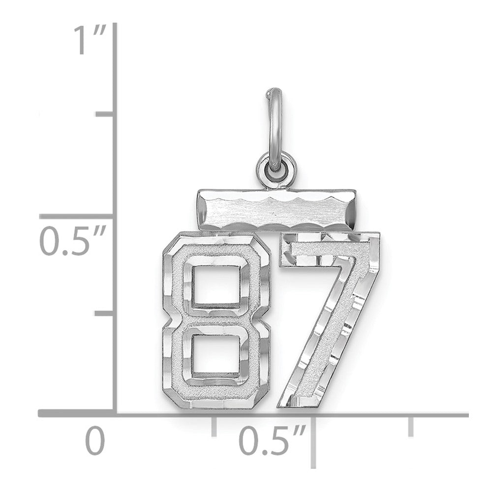 Sterlingsilber Rhodiniert Diamantiert #87 Charm