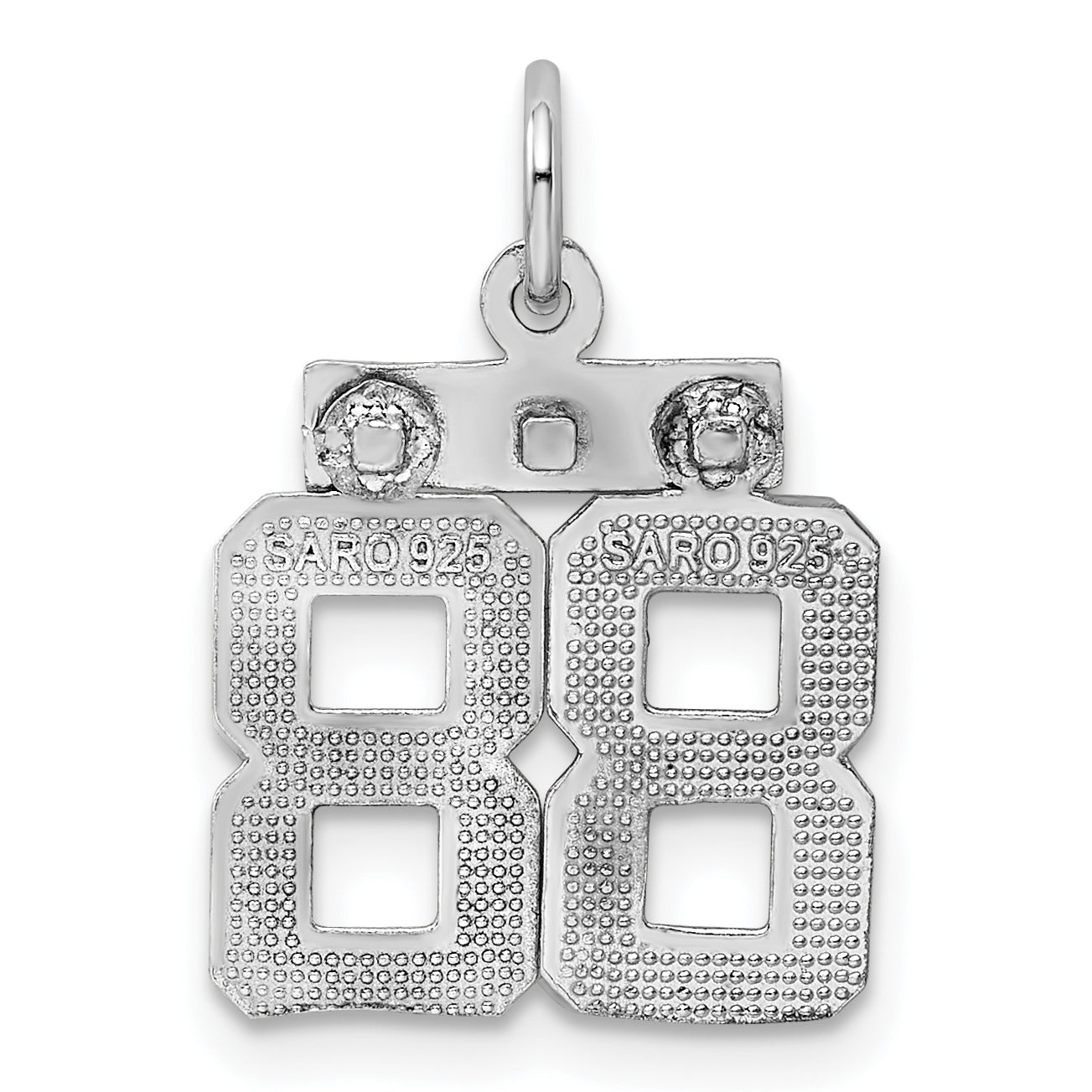 Sterlingsilber Rhodiniert Diamantiert #88 Charm
